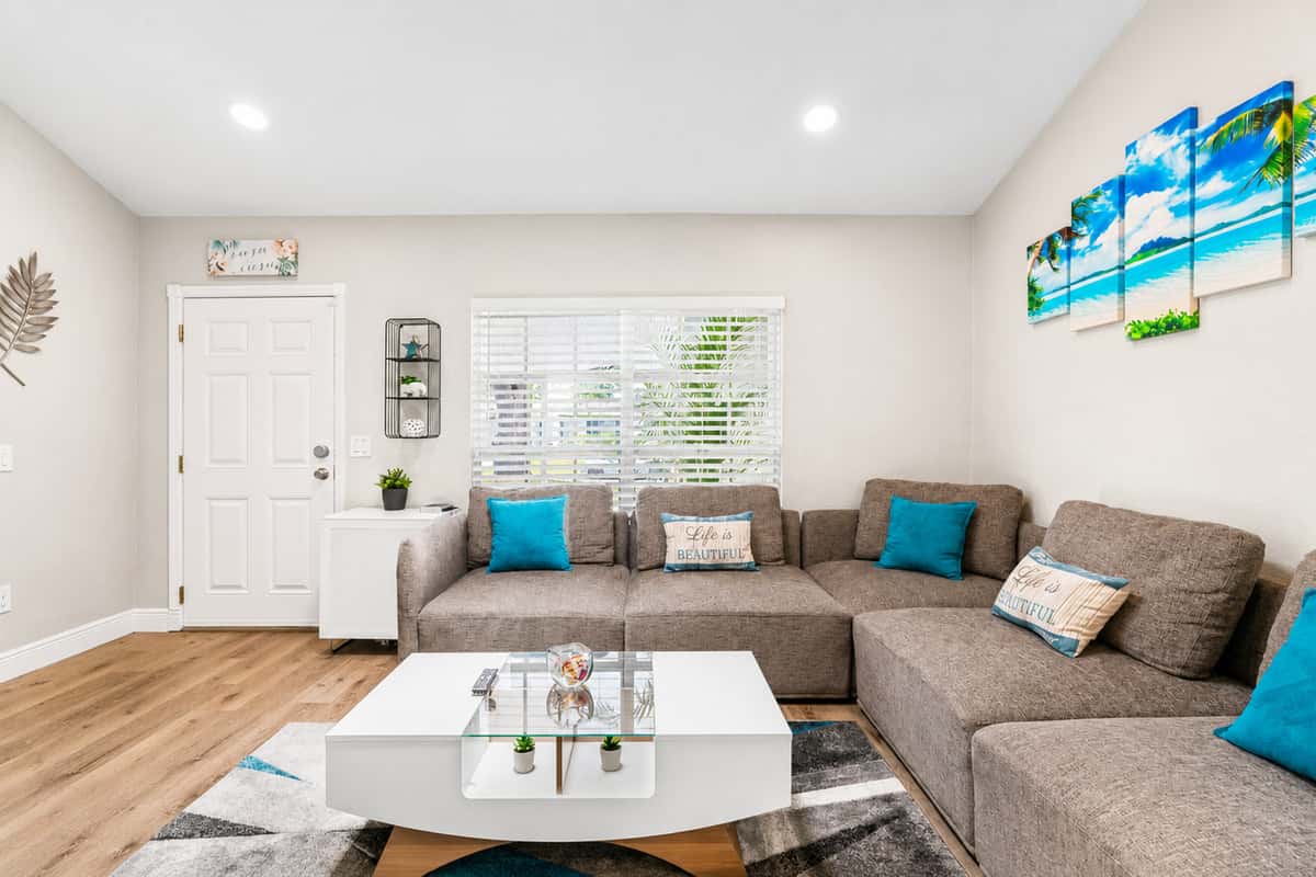 The beautiful room has a king-size bed, cabinets, closet, and its own TV. Who wouldn't want a comfortable room to rest in after a long day at the beach? If you like what you see so far, send