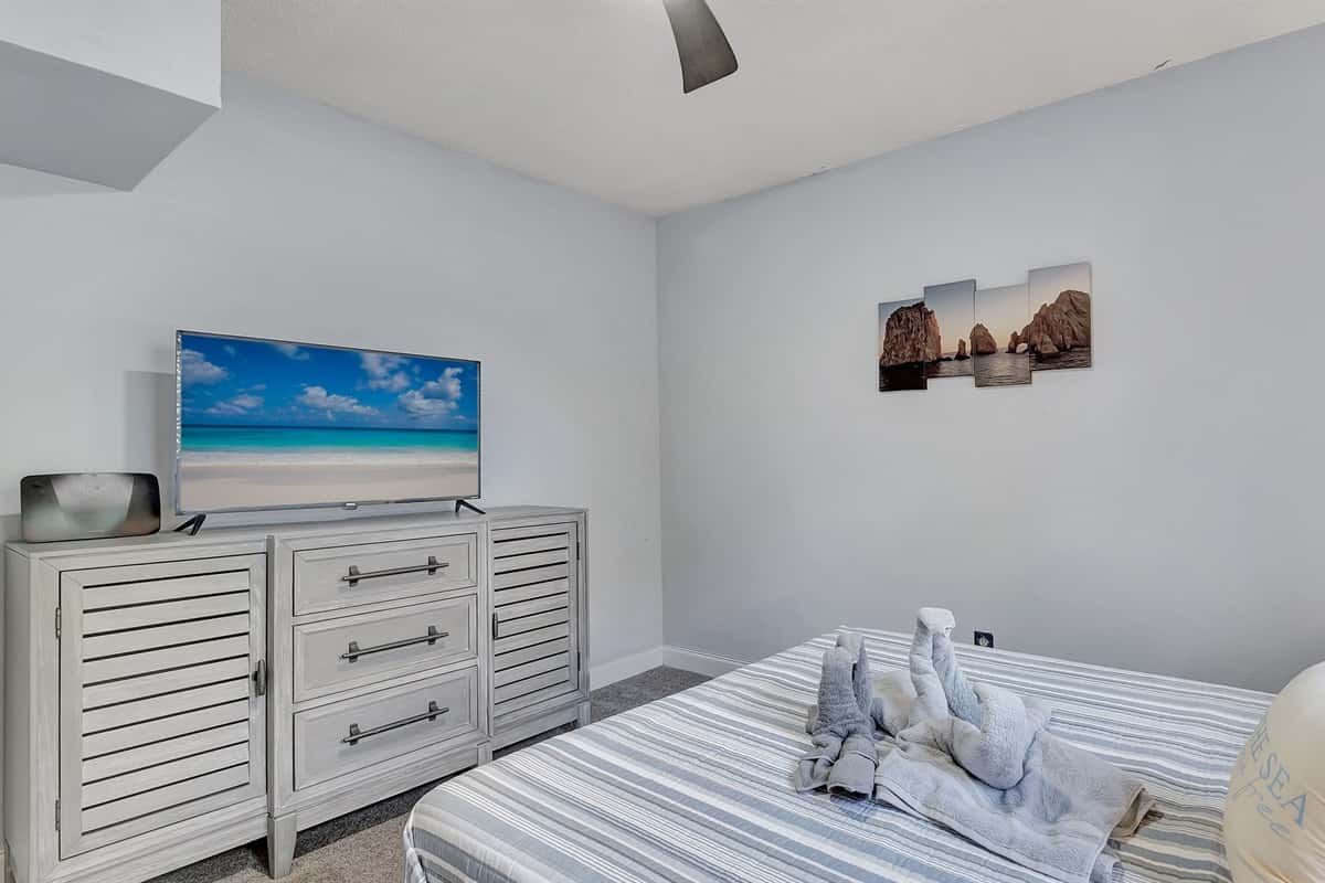 Your retreat begins here, promising a restful night's sleep in a setting that exudes comfort and warmth.