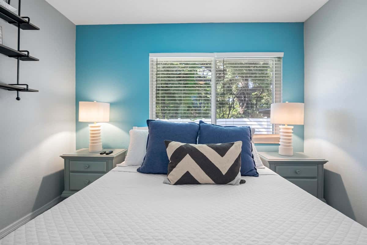 A cozy and stylish queen retreat offering comfort, calm, and the perfect place to recharge.