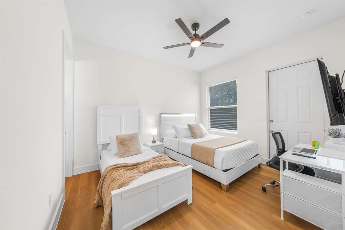 Room for everyone — a queen bed plus a twin means this room sleeps 3 comfortably. Perfect for families or friend groups.