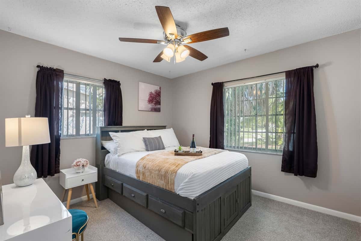 Enjoy the ease of a private bathroom just steps from your bed, perfect for comfort and functionality.