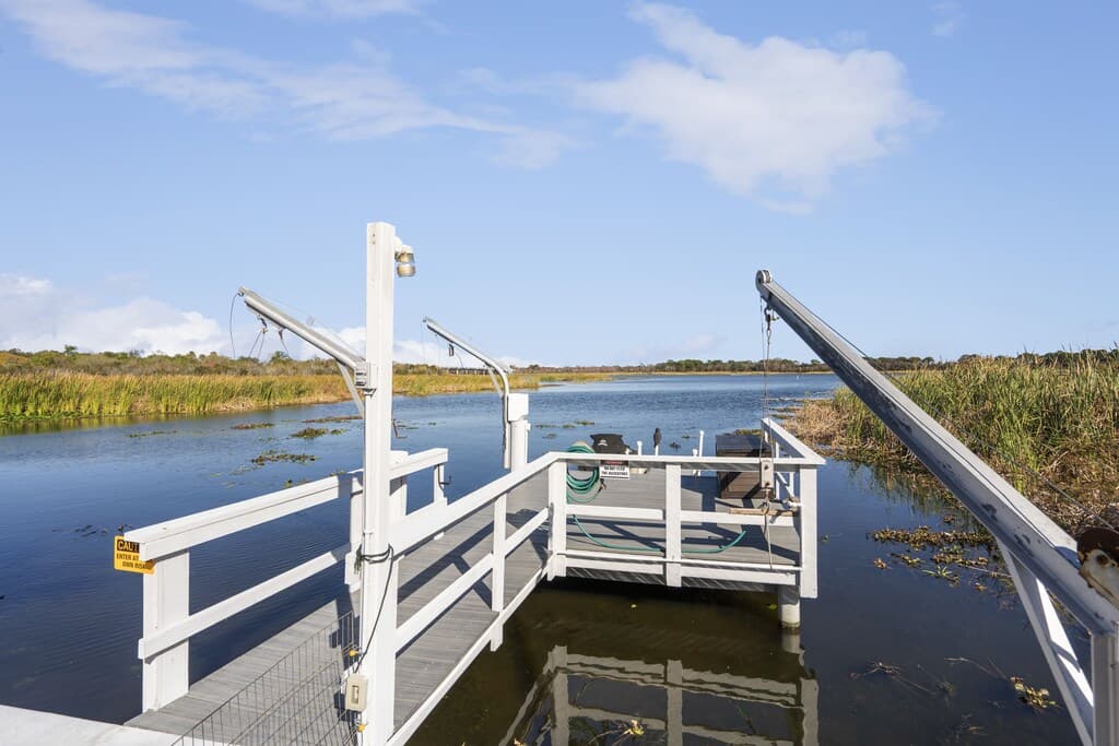 Step onto the dock and take in the breathtaking views that unfold before you.