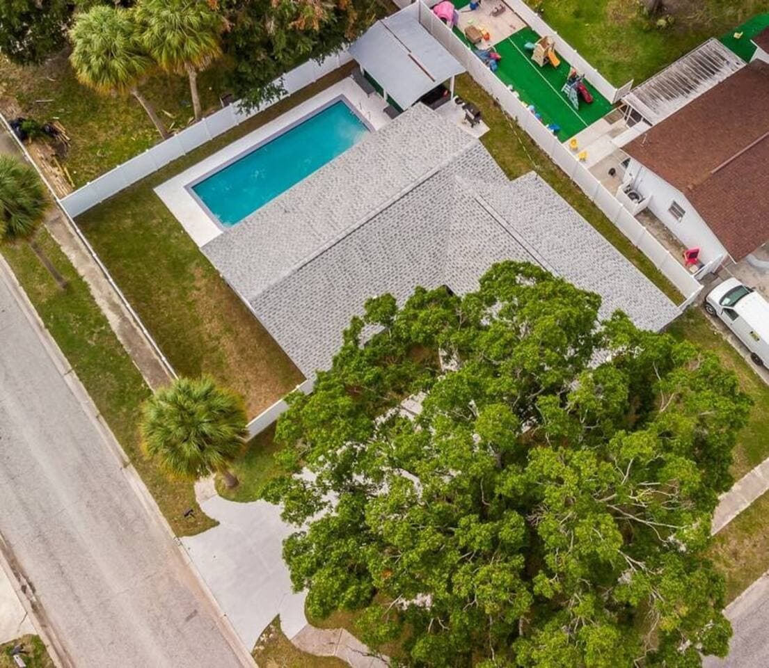 The top aerial view of our beautiful property. Enjoy the view outside showcasing beautiful properties in the area. If you like what you see, please send us an inquiry right away!