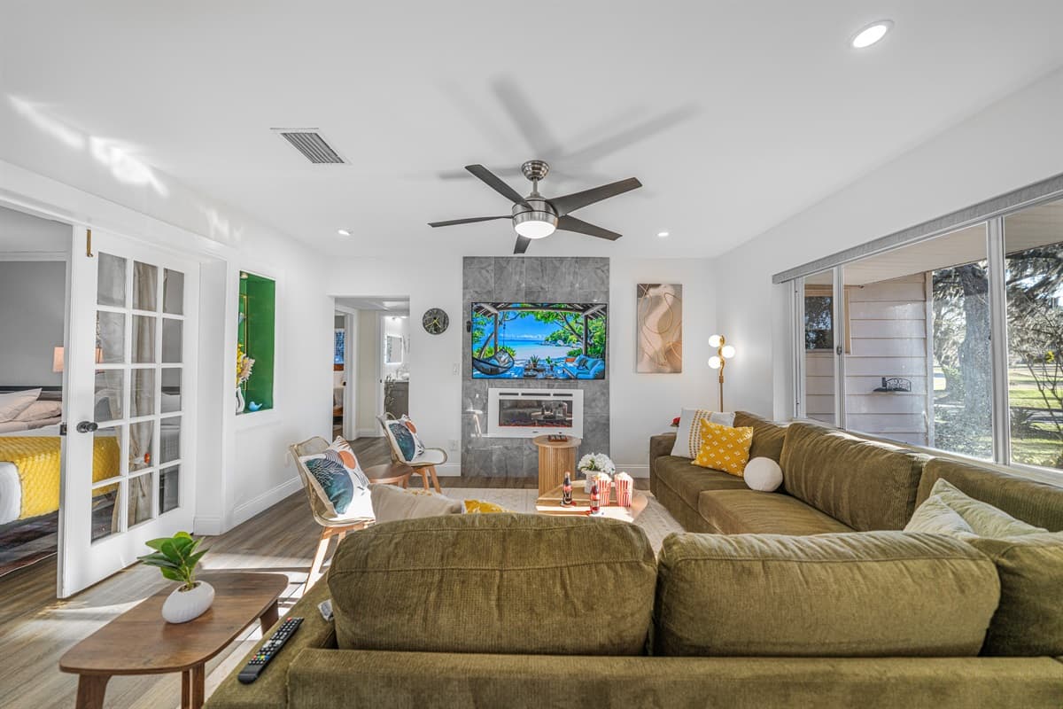 Sink into the spacious sectional sofa and enjoy a beautifully styled living room designed for comfort, connection, and effortless relaxation.