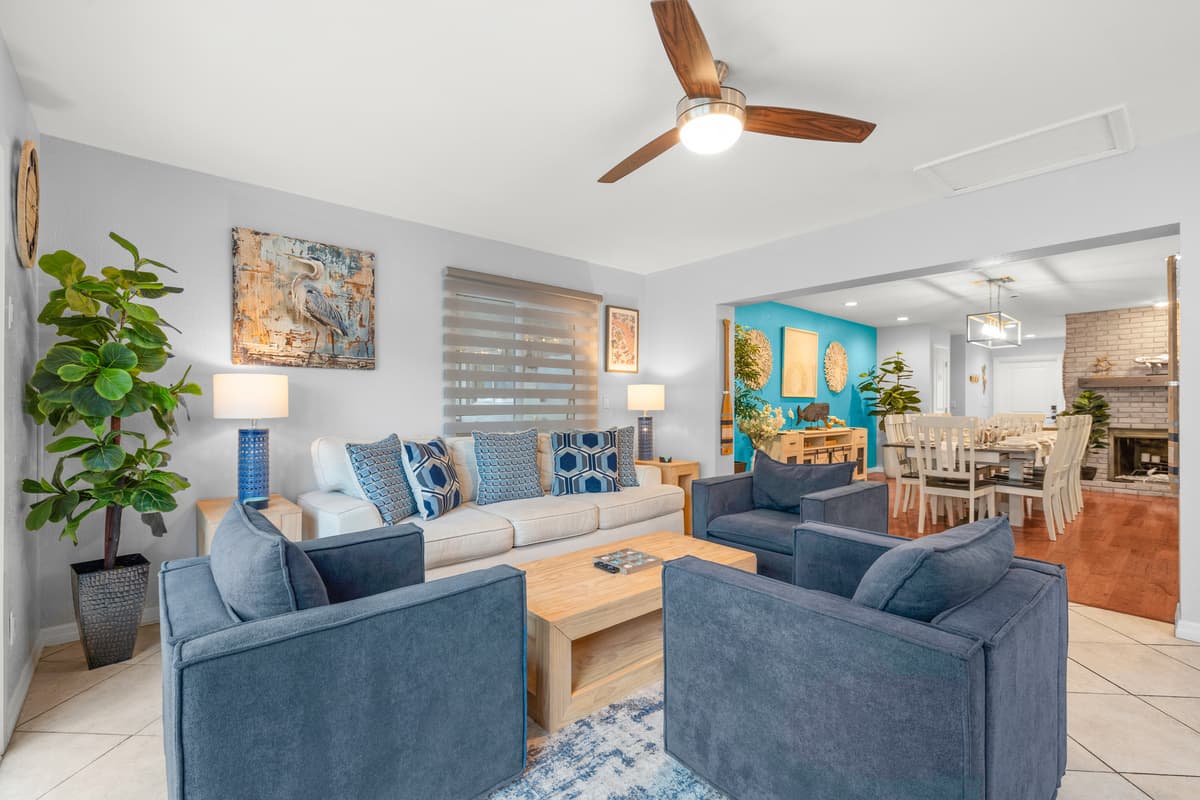 Comfortable living area and gathering space.