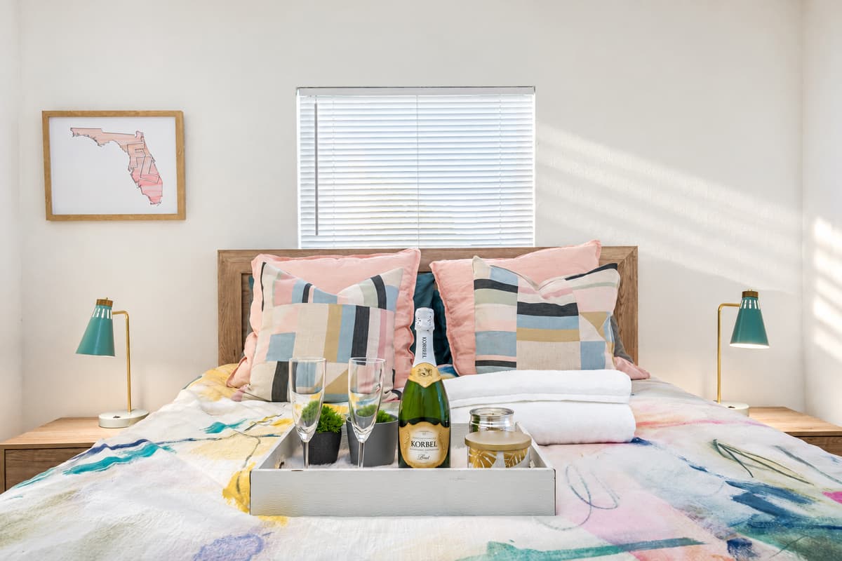 Have a great night's sleep after a long day with family in this amazing bedroom!