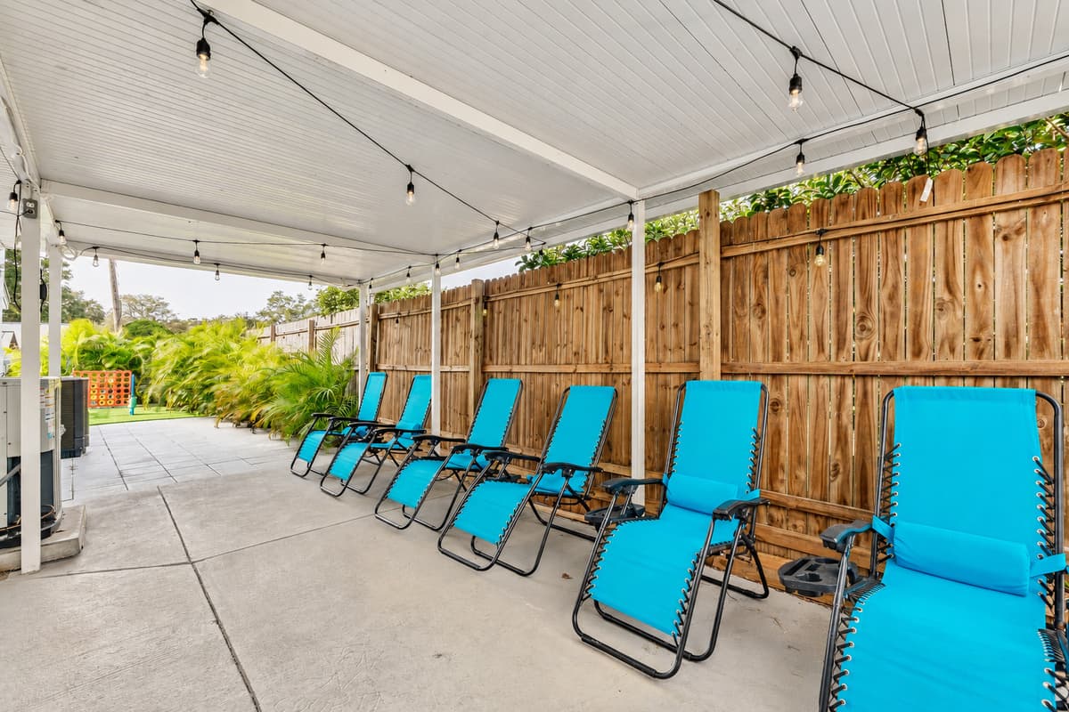 Extend your outdoor experience with our additional seating options in the backyard.