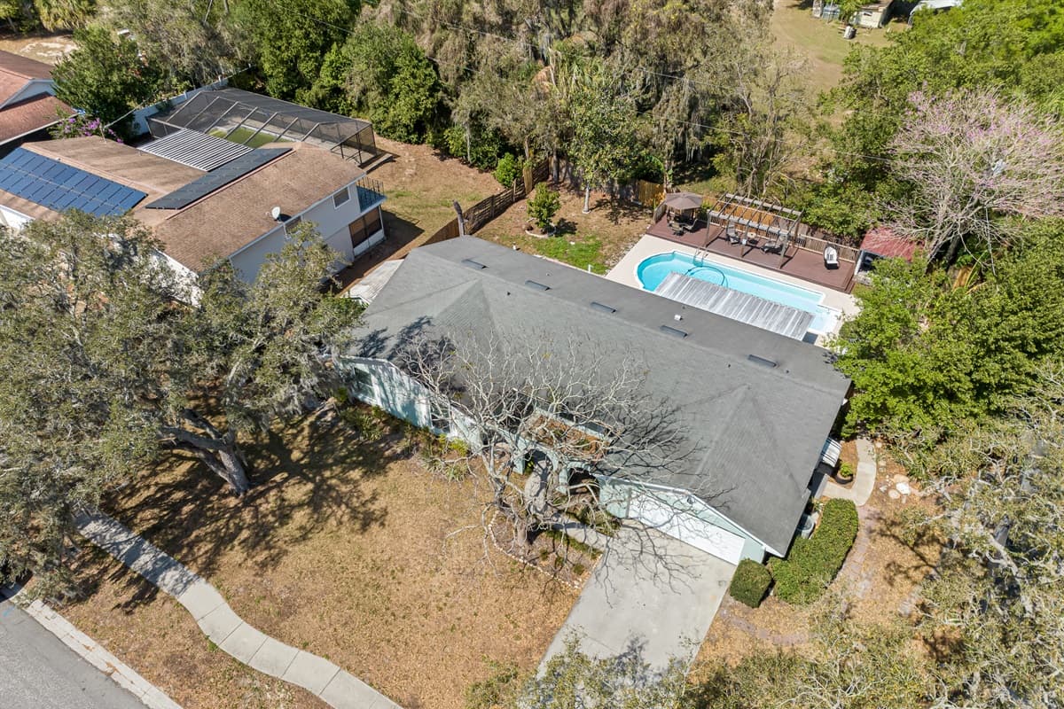 The aerial view of our house and its neighborhood is a testament to the beauty and serenity!