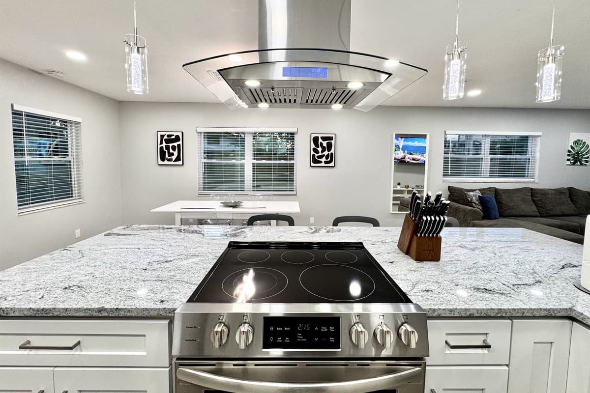 The durable and stylish surfaces are easy to clean and offer a modern aesthetic that perfectly complements the kitchen’s design.