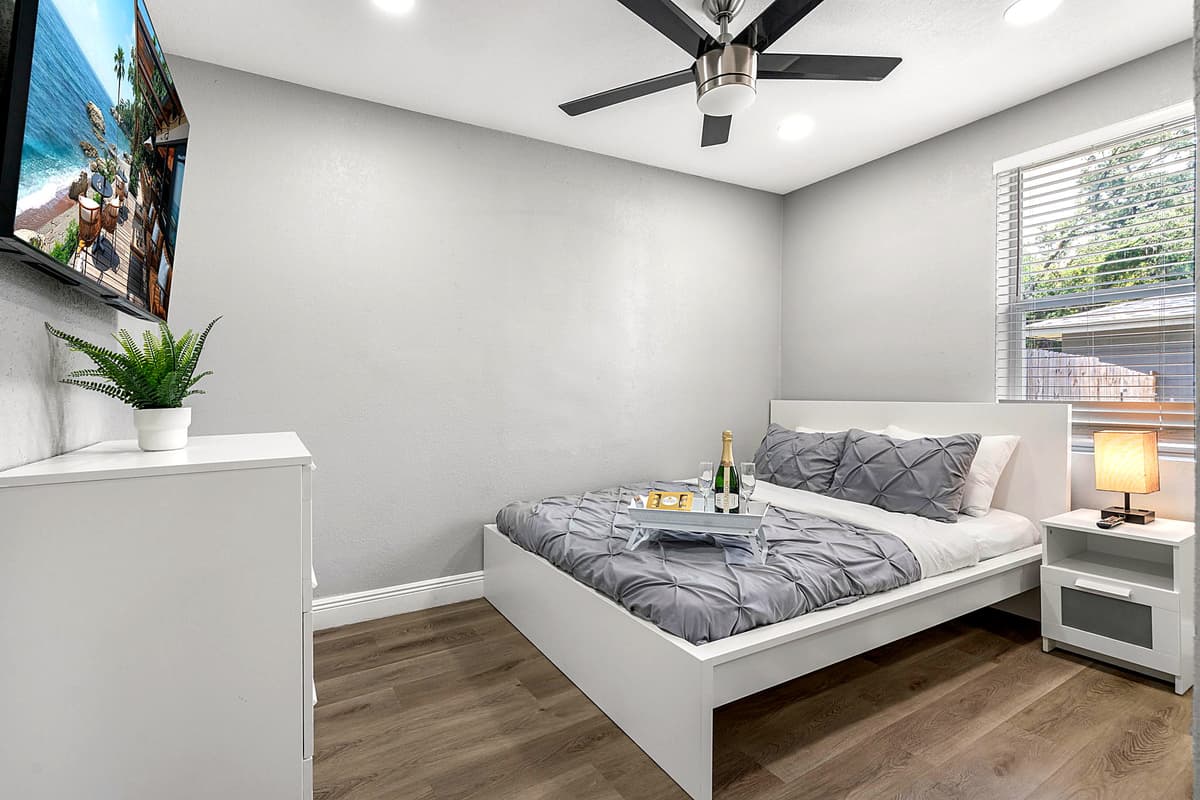 Our master bedroom is designed for ultimate comfort and relaxation.