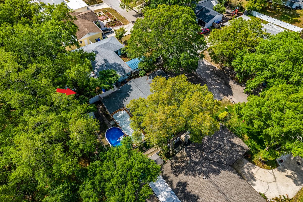 Aerial view of our safe and beautiful neighborhood. Secured during your entire stay