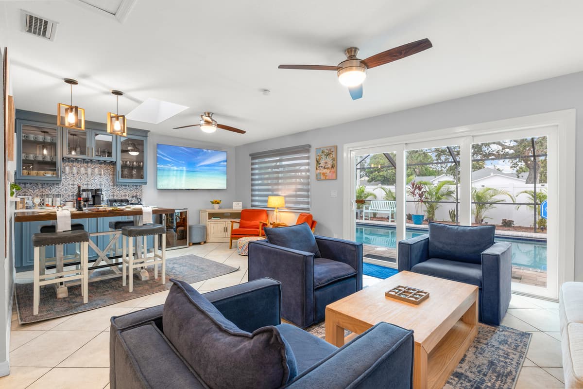 Living Room at Flamingo Palms.