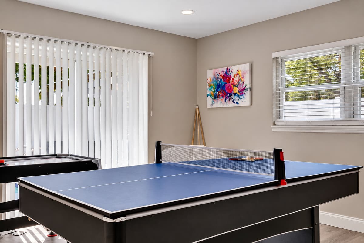 Feeling bored during long stays? This amazing property has competitive games in store for you! Bond playing ping-pong after swimming. You like what you see? Book with us now!