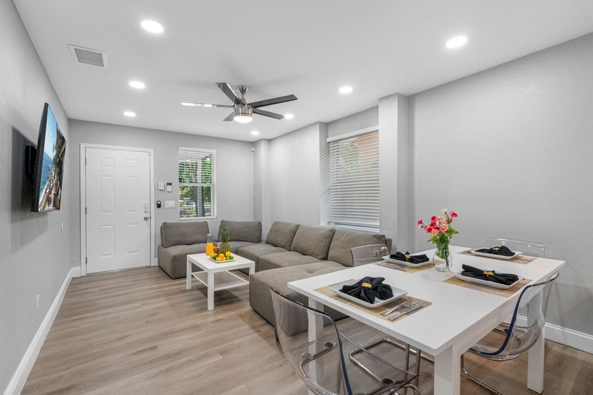 This space is designed to be the perfect spot for enjoying meals, engaging in lively conversation, and creating cherished memories with family and friends.