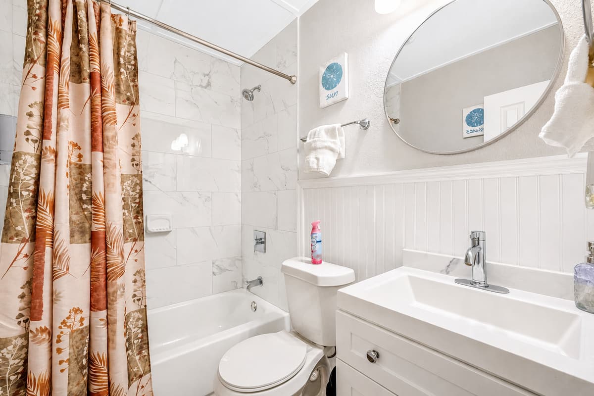 The centerpiece of this bathroom masterpiece is the indulgent bathtub.