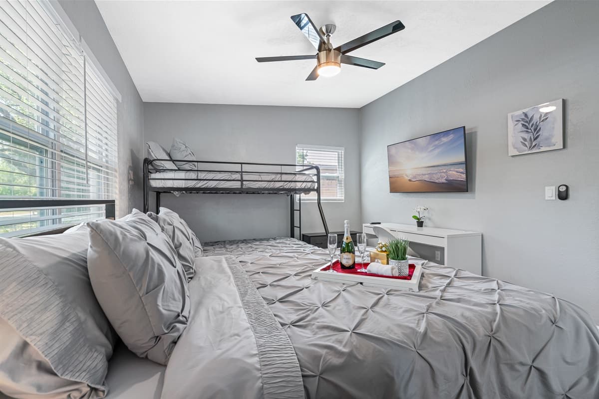 As you settle in, you'll notice the room has plenty of natural light, providing a bright and airy feeling