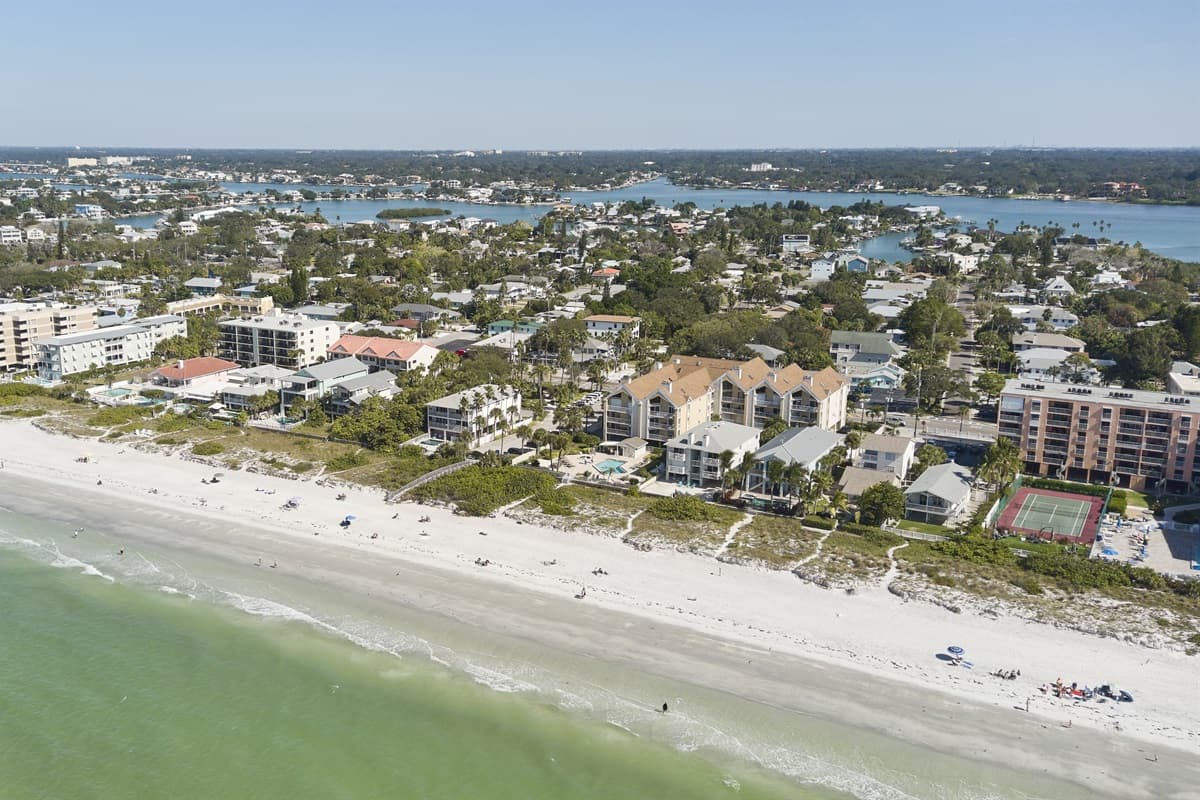 Aerial view of the neighborhood.