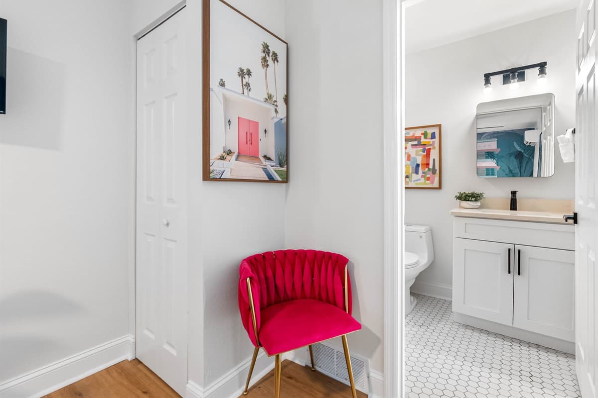This luxurious space features a queen-size bed and an ensuite bathroom, creating a private retreat where you can unwind and rejuvenate.