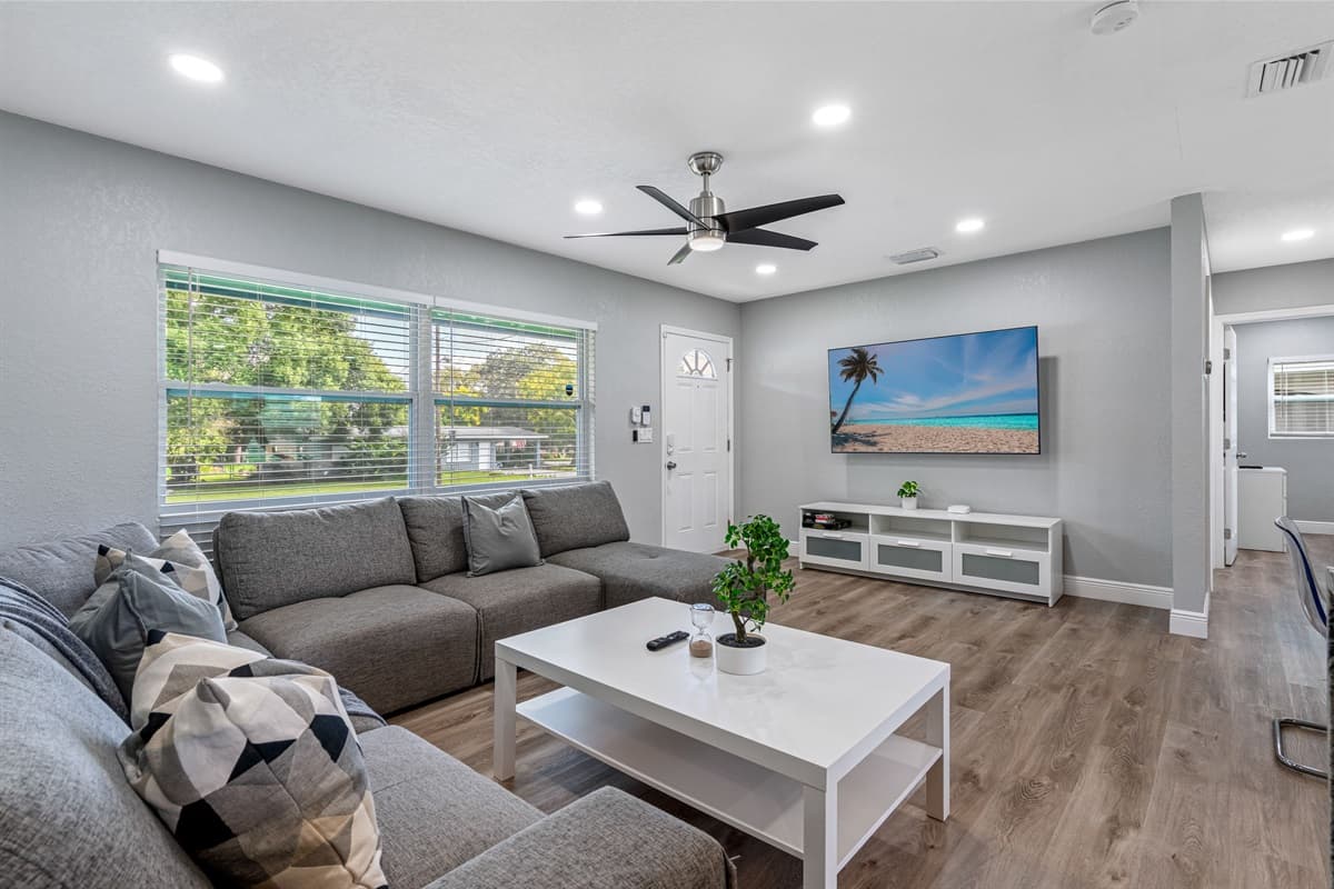 Catch up on your favorite series or watch your favorite movies in this gorgeous living area. If you love what you see, book this property now!