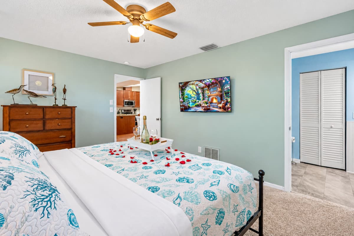 One of the highlights of this bedroom is the private ensuite bathroom, offering ultimate convenience and privacy.