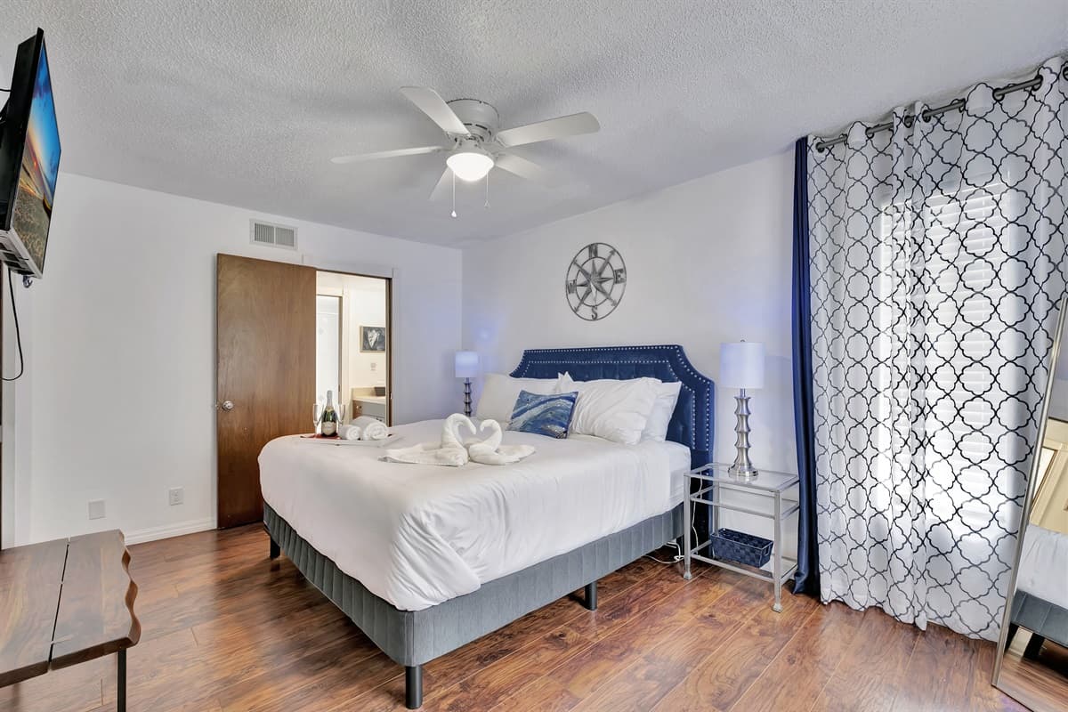 This elegant space is perfect for unwinding after a long day and ensuring a restful night's sleep.