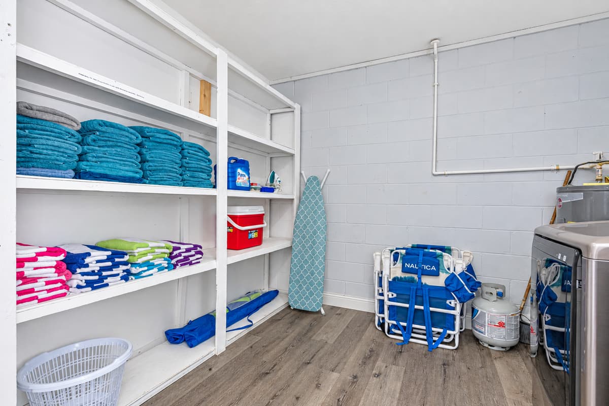 We wanted to make sure your stay is very comfortable and convenient as possible! We have beach towels, a full sized washer and dryer all ready for you to use during your vacation! Book this property now!