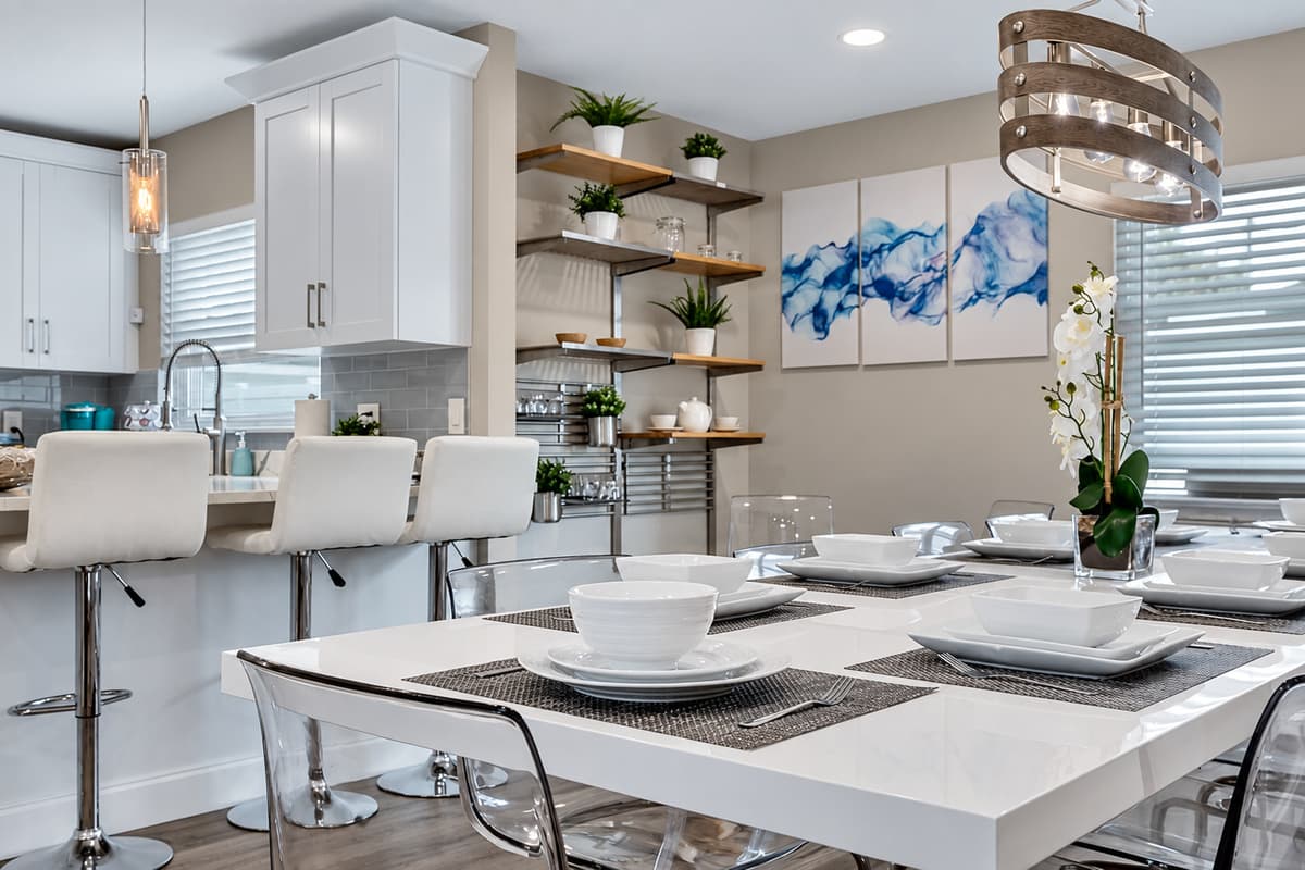 More than 8 people are coming over? We have stools on the kitchen island where others can still sit and enjoy their meals without feeling away from everyone! Don't hesitate to send us a message as soon as possible!
