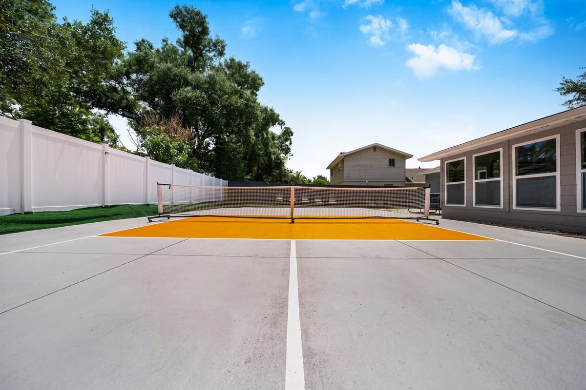 A pickleball court that makes your vacation rental truly unforgettable.