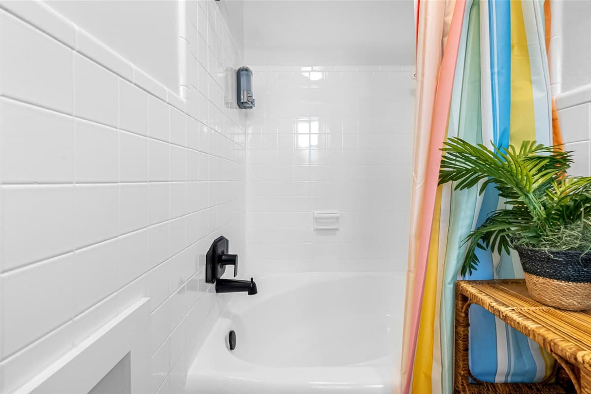 A bathtub and shower combination are premium amenities await, providing a touch of luxury to your daily routine.