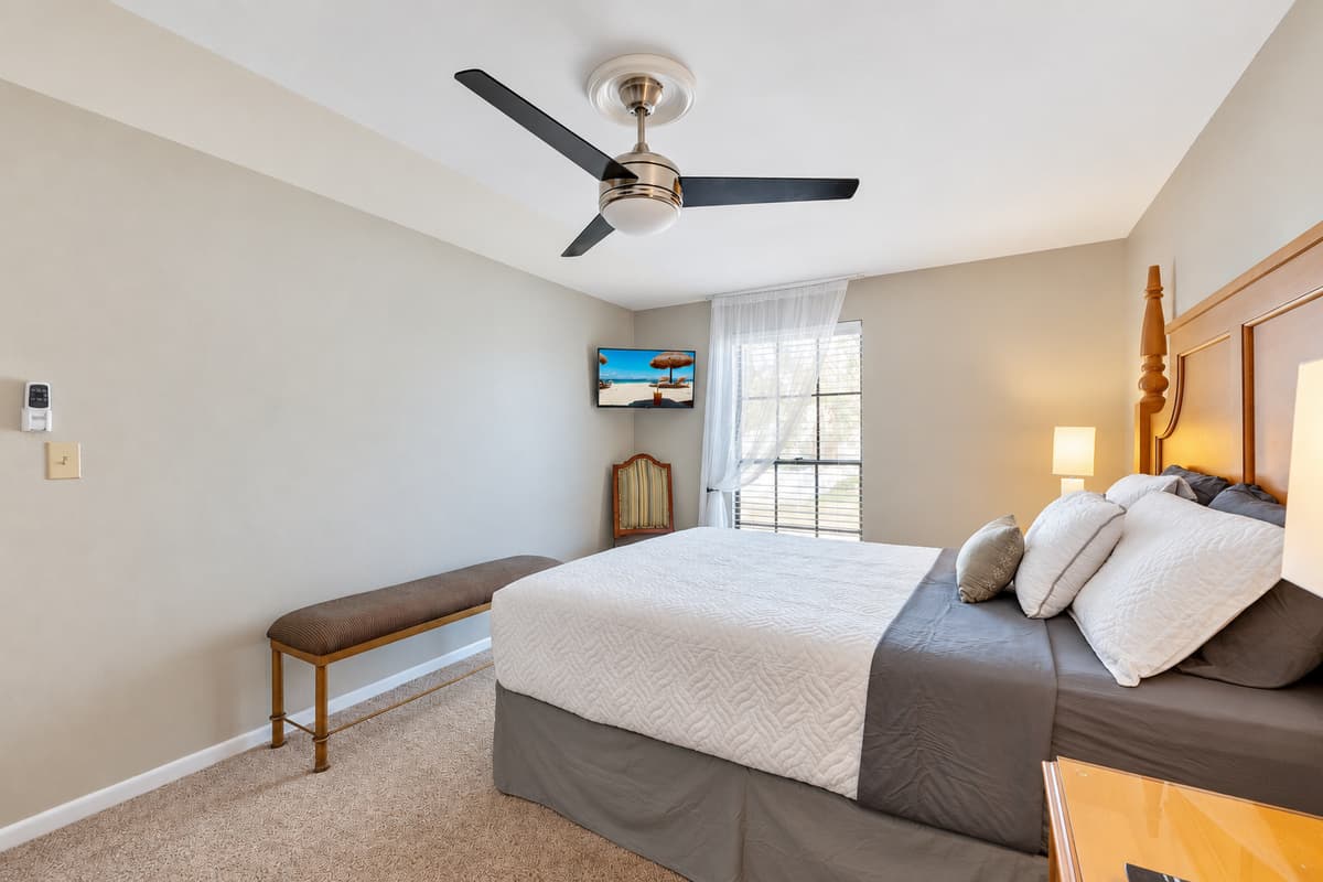 With soft lighting and tasteful decor.