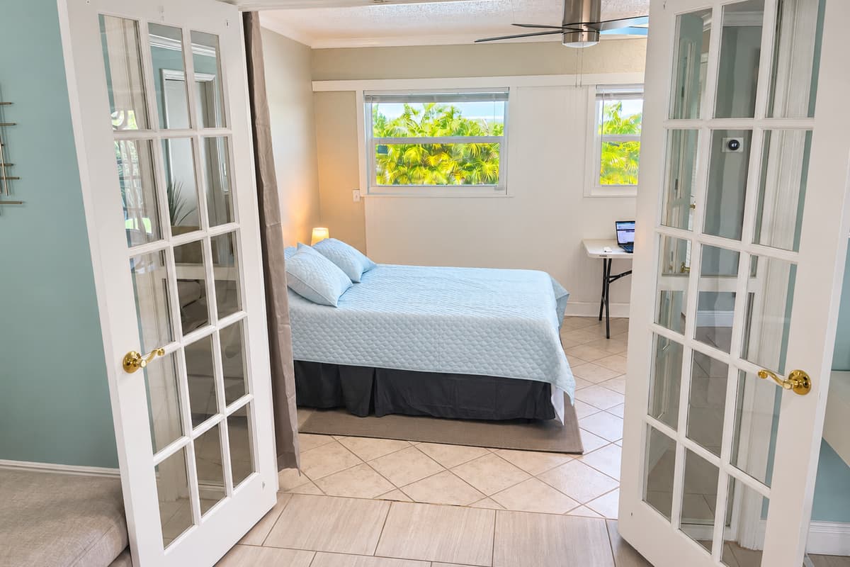 This bedroom provides the perfect retreat.