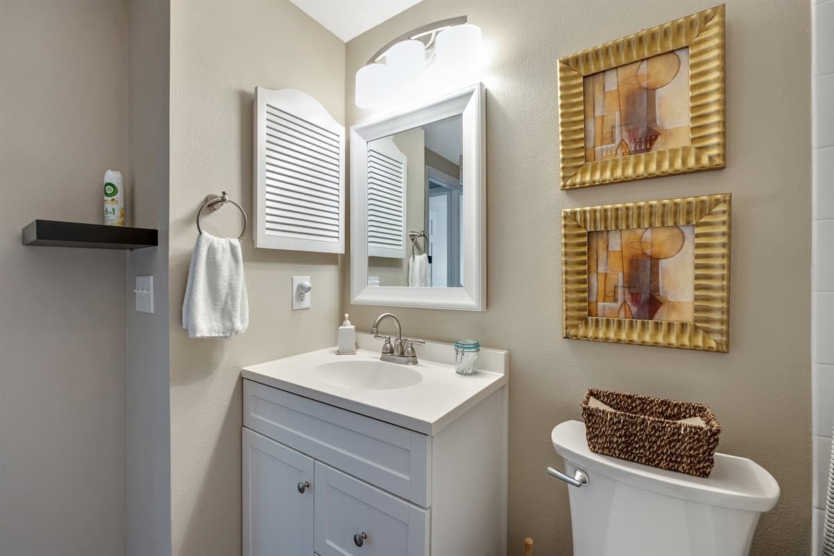 With its contemporary design and premium amenities, this bathroom invites you to pamper yourself and unwind in style.