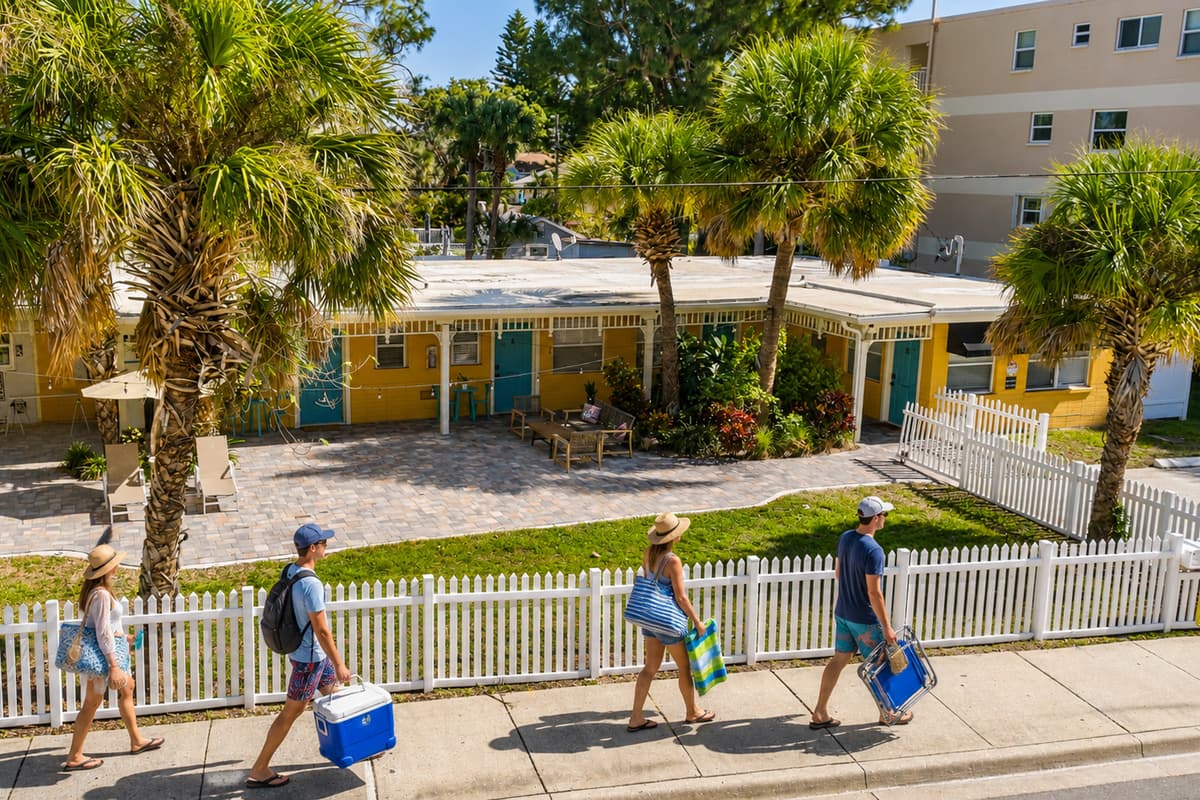 Located in the heart of Indian Rocks Beach, this charming coastal retreat is just a short walk from the beach, local restaurants, shops, and attractions.
