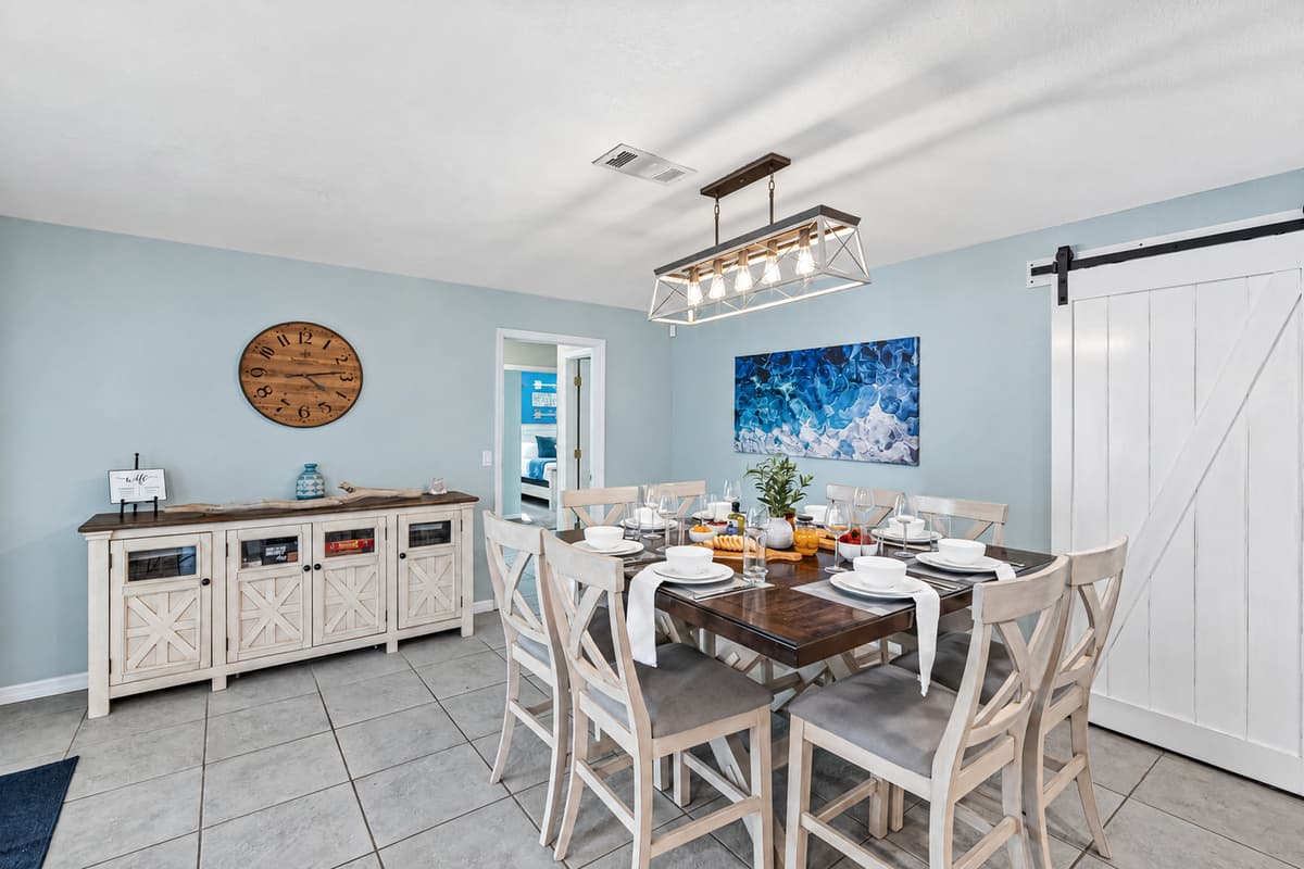 Natural light, neutral tones, and a touch of beachy décor make this the ideal spot to start or end your day.
