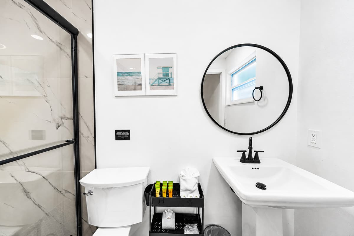 A second full bathroom, so the house never has a line at the door.