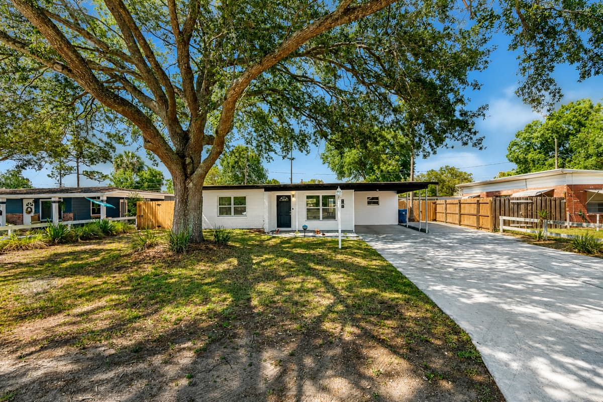 Nestled amidst a lush, green landscape, our charming house exterior is a sight to behold.