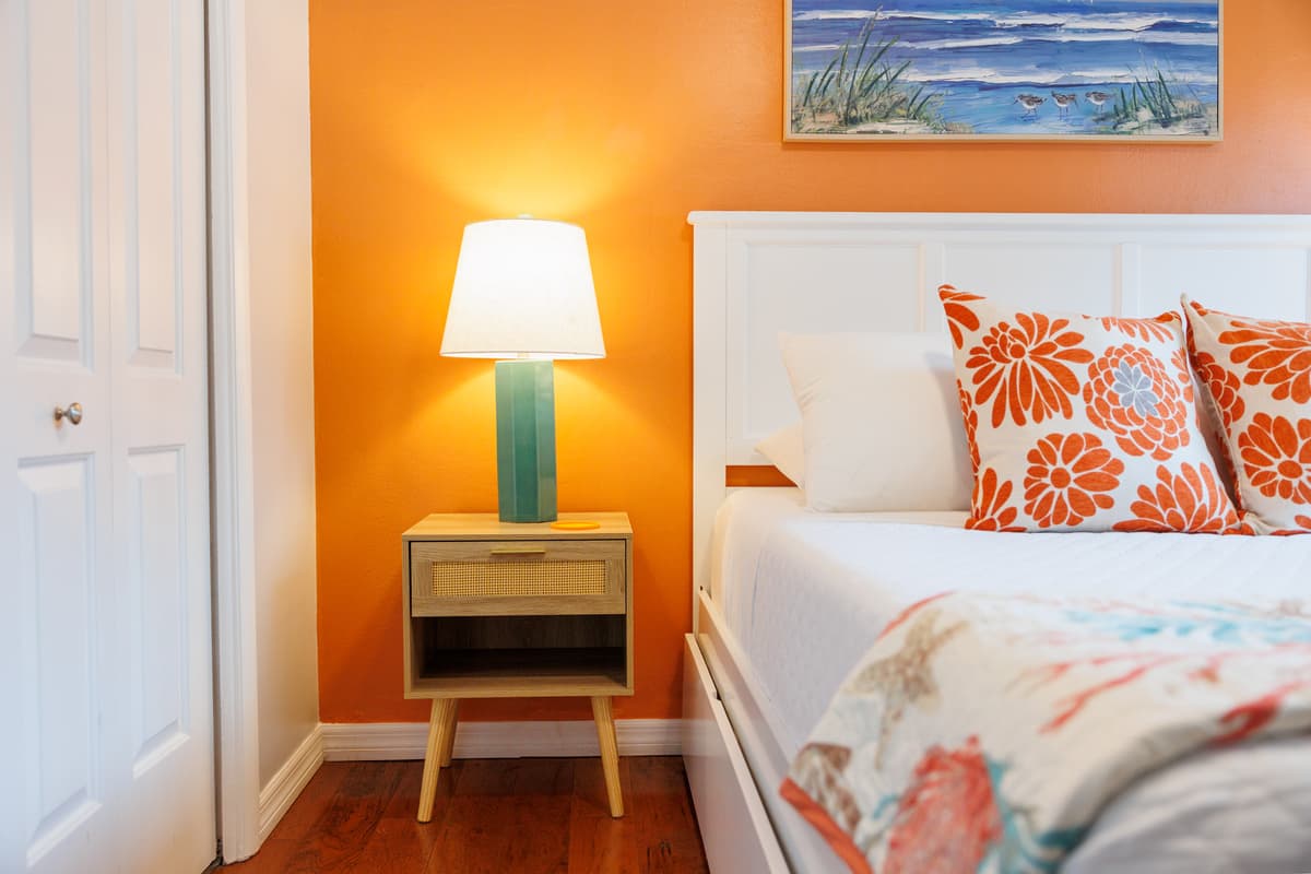 Bedroom details at Flamingo Palms.