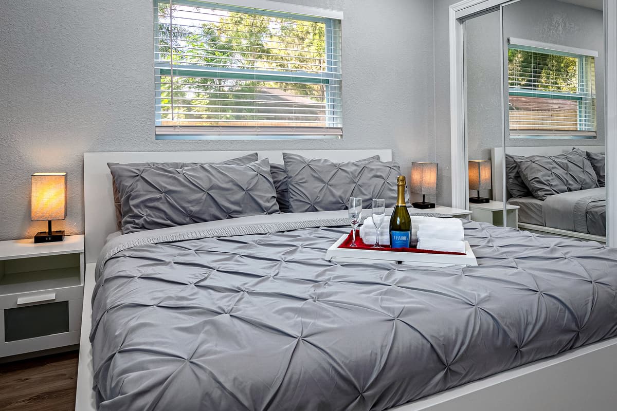Have your own space during this trip! This room has a king-size bed, full length mirror closet, and its own TV. If you like what you see so far, send us a message as soon as possible!