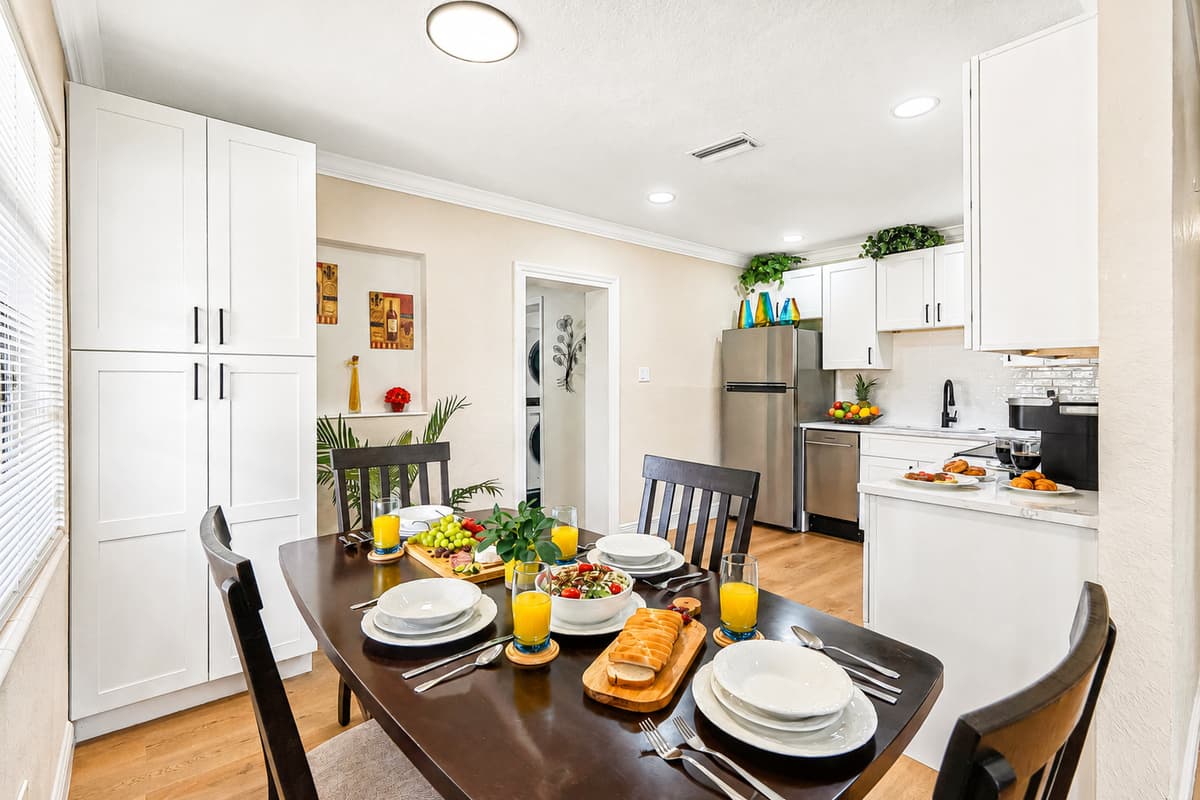 This charming dining nook offers the perfect backdrop for meaningful moments and everyday comfort.