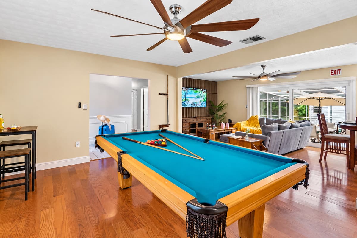 Great for families and groups, this game room adds extra entertainment to your stay.
