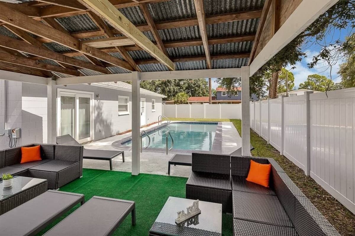 Spacious area for friends and family to create wonderful memories together. Make the most of your stay with our amazing heated pool while grilling steaks and burgers on the side. Send us an inquiry now!