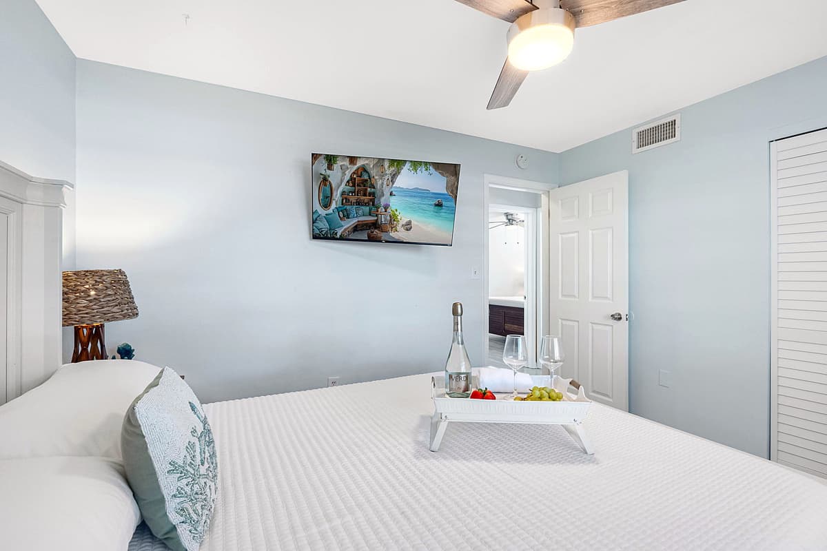 The room also includes a spacious closet, providing ample storage for personal belongings.
