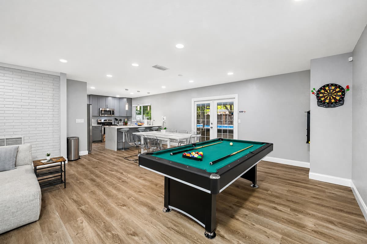 Our ping-pong/pool table comes in handy when you guys feel bored already! Create wonderful memories with friends and family while playing competitive games. Inquire now!