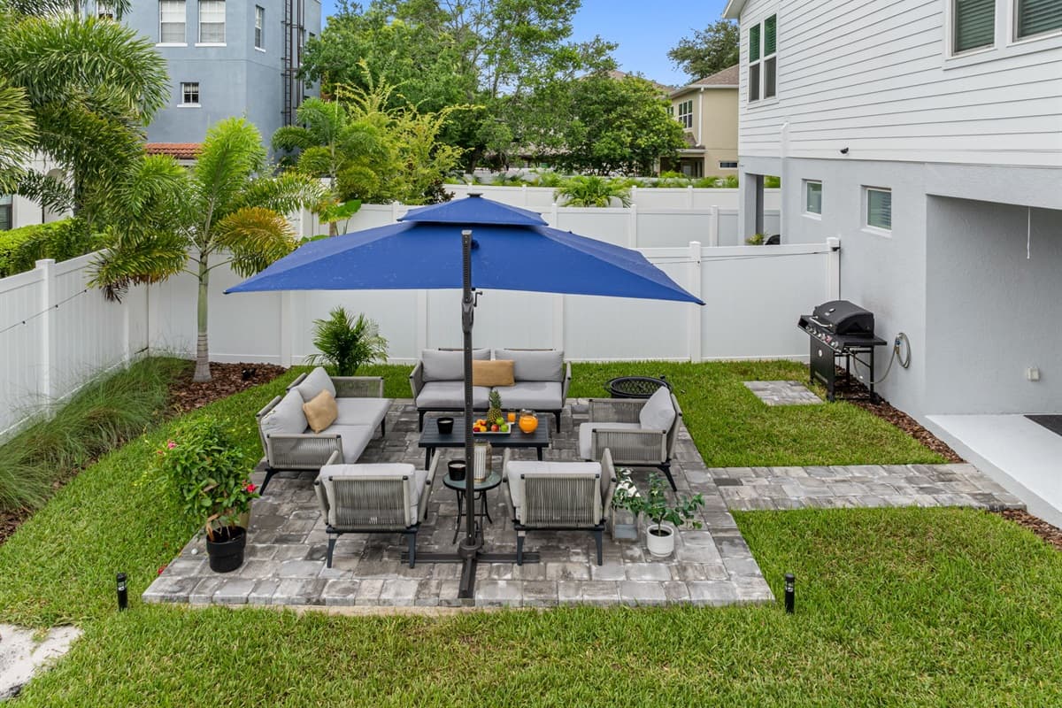 This charming outdoor seating area provides the perfect backdrop for making memories and savoring life's simple pleasures.