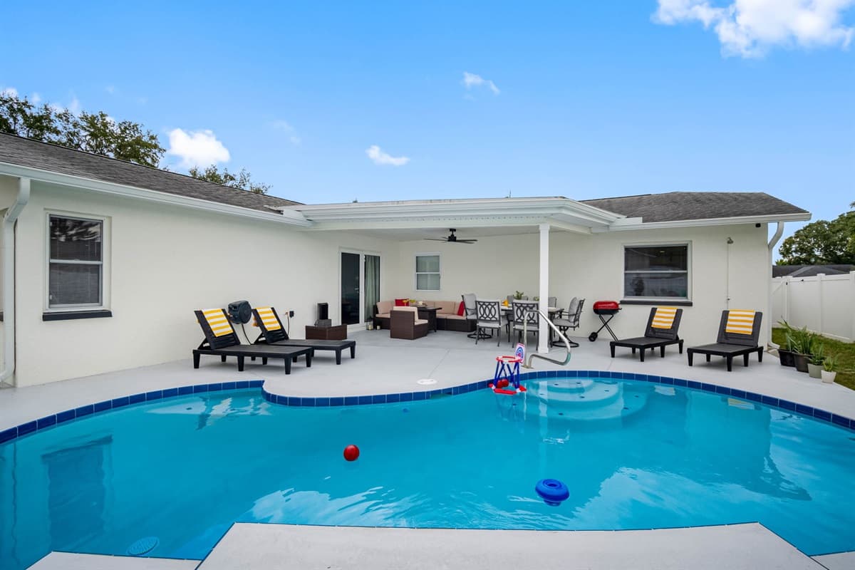 Serenity in every splash! This inviting pool is the perfect place to unwind and recharge after a day of adventure.