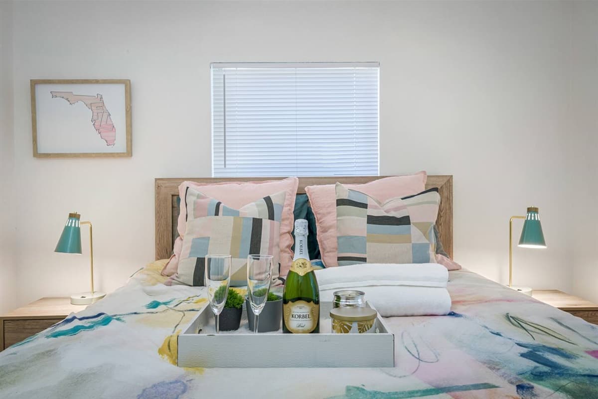 Have a great night's sleep after a long day with family in this amazing bedroom!