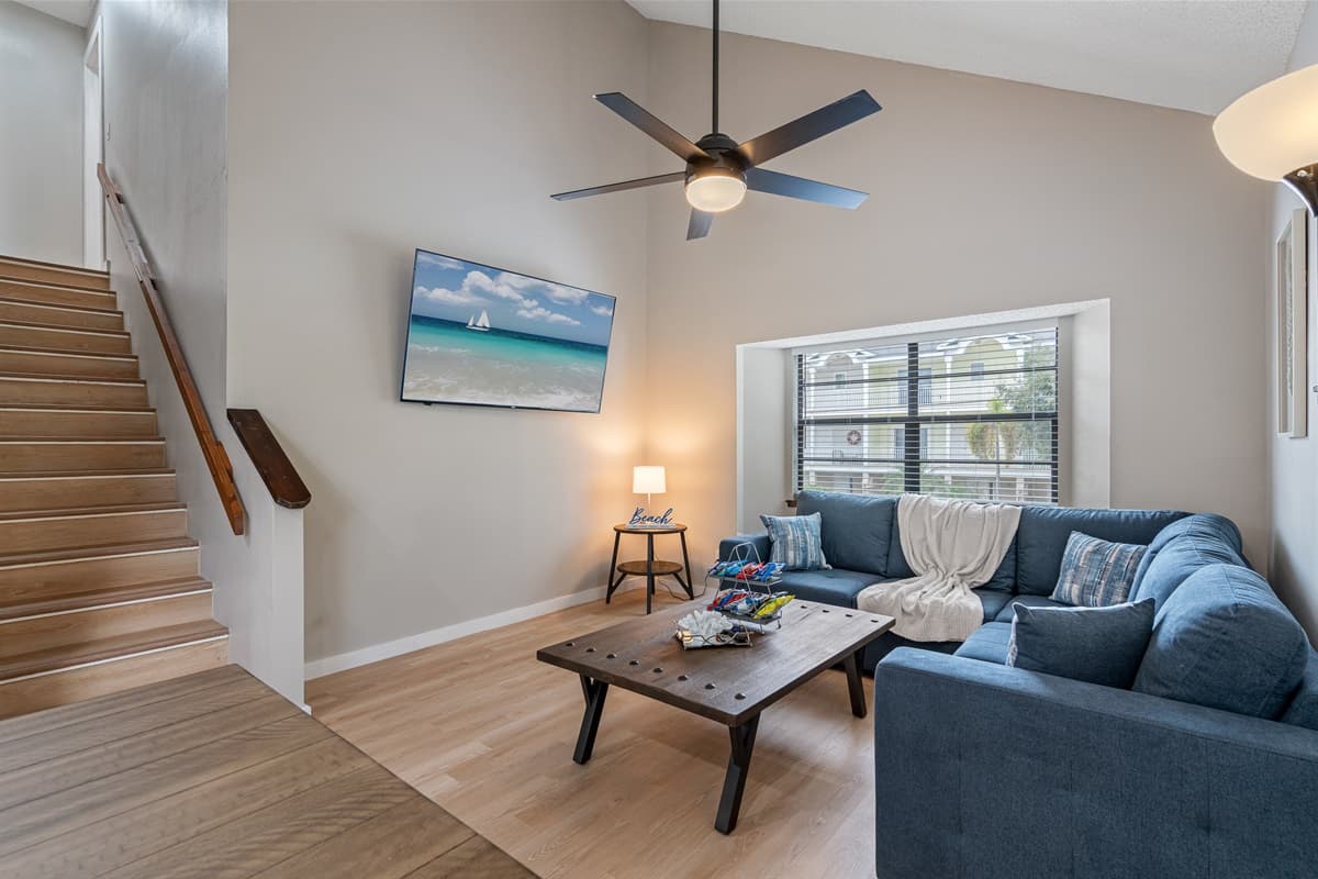 Sink into the luxurious comfort of our stunning living room.