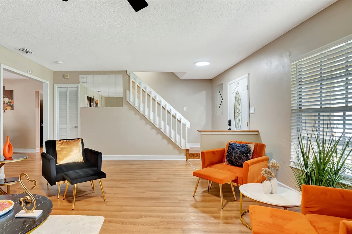 Our vibrant and welcoming living area, where the fusion of style and comfort awaits you!