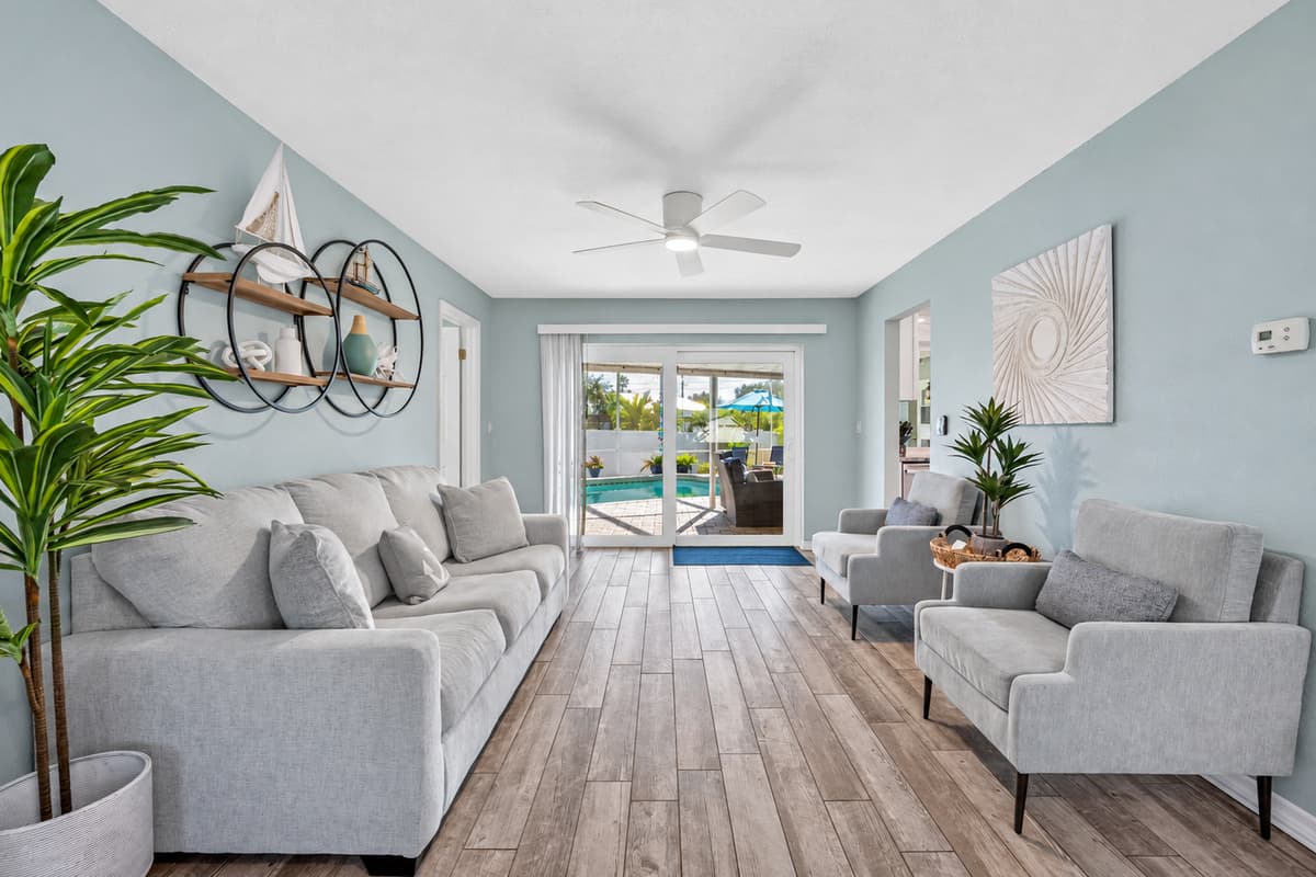 Bright, airy, and beautifully styled with soft neutrals and coastal décor — the perfect space to relax and unwind.