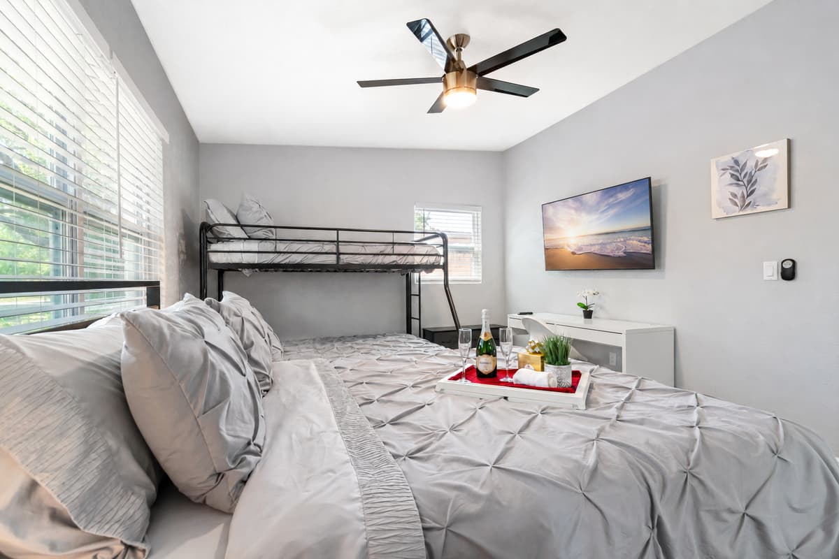 As you settle in, you'll notice the room has plenty of natural light, providing a bright and airy feeling